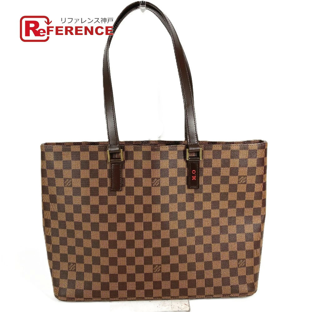 Louis Vuitton Damier Luco Bag Tote Shoulder Canvas Ebene Brown